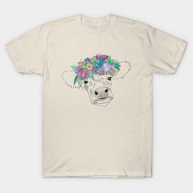 Flower Cow T-Shirt by Soderblom22
